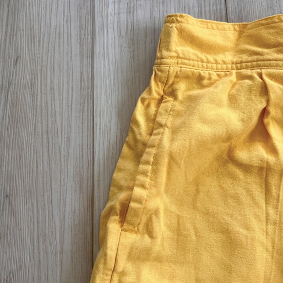 High Waisted Yellow Summer Staple Shorts - Picture 6 of 16